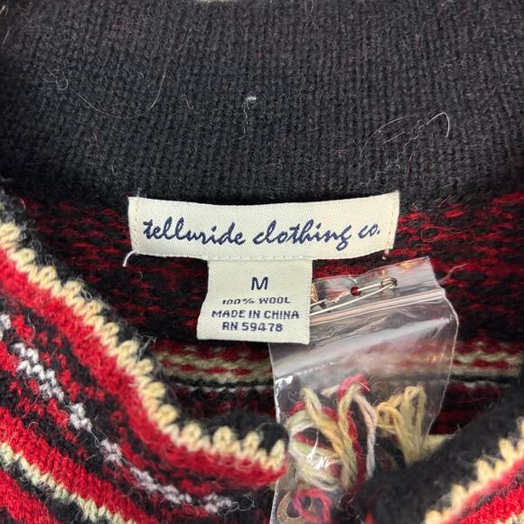 Telluride Clothing Co 100% wool Nordic pattern grandmacore size Medium - Picture 2 of 6